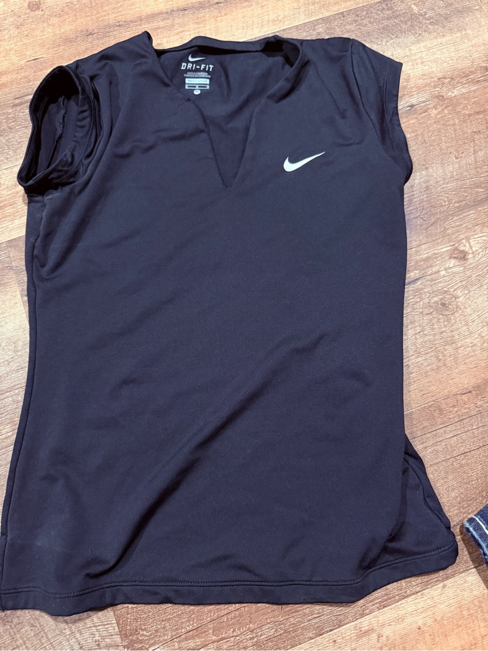 Nike Black Dri-FIT Tank Top with White Swoosh